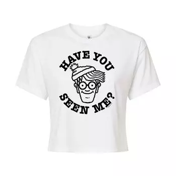 Укороченная футболка для юниоров «Wher's Waldo Seen Me» Licensed Character, белый