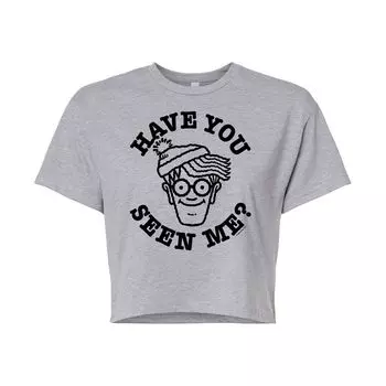 Укороченная футболка для юниоров «Wher's Waldo Seen Me» Licensed Character, серый