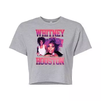 Укороченная футболка для юниоров Whitney Houston Vintage Licensed Character, серый