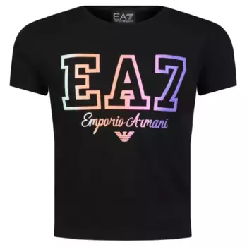 Укороченная футболка Ea7, черный