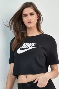 Укороченная футболка Essential Futura Nike, черный