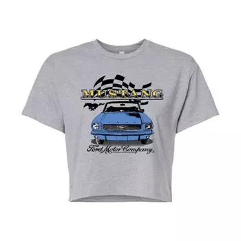 Укороченная футболка Ford Vintage Mustang Convertible для юниоров Licensed Character, серый