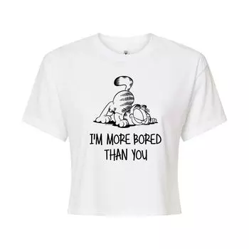 Укороченная футболка Garfield More Bored для юниоров Licensed Character