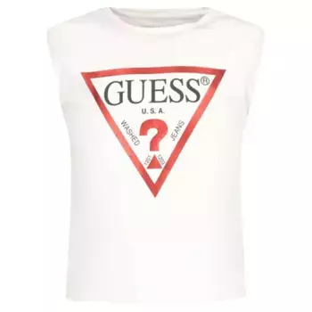 Укороченная футболка Guess, белый