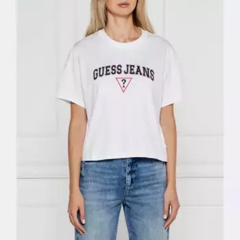 Укороченная футболка Guess, белый