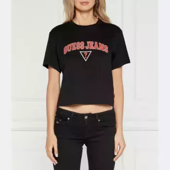 Укороченная футболка Guess, черный