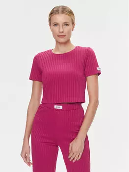 Укороченная футболка Guess, фиолетовый