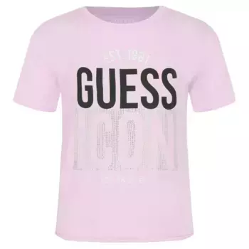 Укороченная футболка Guess, фиолетовый