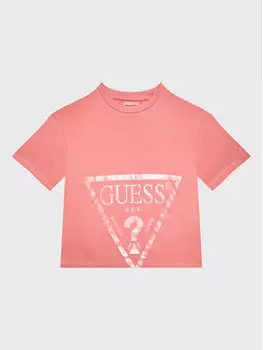Укороченная футболка Guess, розовый