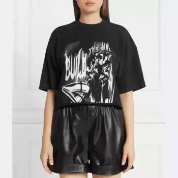 Укороченная футболка Hugo x bella Poarch Hugo, черный