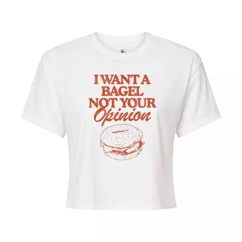 Укороченная футболка I Want a Bagel для юниоров Licensed Character, белый