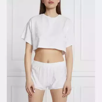 Укороченная футболка Iceberg, белый