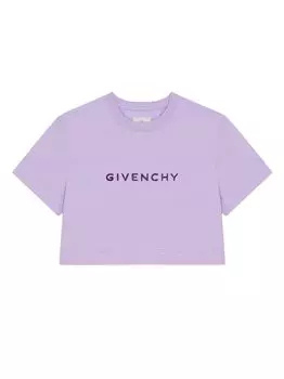 Укороченная футболка из ворсового хлопка Givenchy