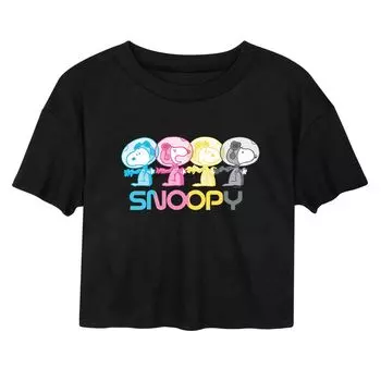 Укороченная футболка Junior's Peanuts Spaceman Snoopy Licensed Character