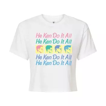Укороченная футболка Juniors' Barbie He Ken Do It All Licensed Character