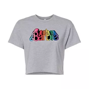 Укороченная футболка Juniors' Barbie Pride Barbie, серый
