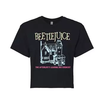 Укороченная футболка Juniors' Beetlejuice House Licensed Character, черный