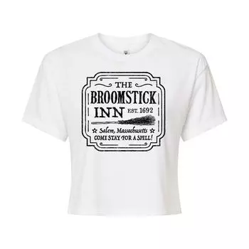 Укороченная футболка Juniors' Broomstick Inn Sign Licensed Character, белый