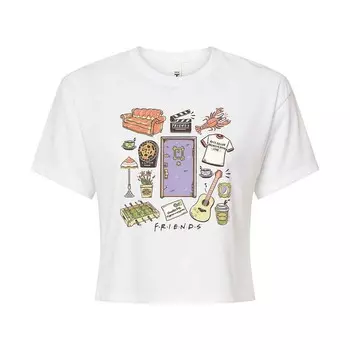 Укороченная футболка Juniors' Friends Icons Licensed Character, белый