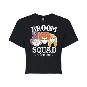 Укороченная футболка Juniors' Hocus Pocus Broom Squad Licensed Character, черный