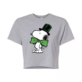 Укороченная футболка Juniors' Peanuts ко Дню Святого Патрика Licensed Character
