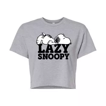 Укороченная футболка Juniors peanuts lazy snoopy Licensed Character, серый