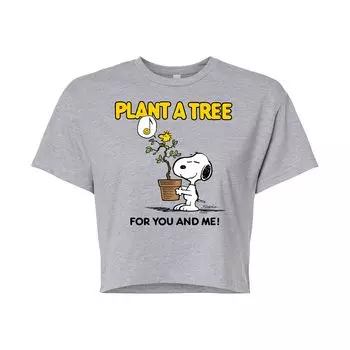Укороченная футболка Juniors' Peanuts "Plant A Tree" Licensed Character