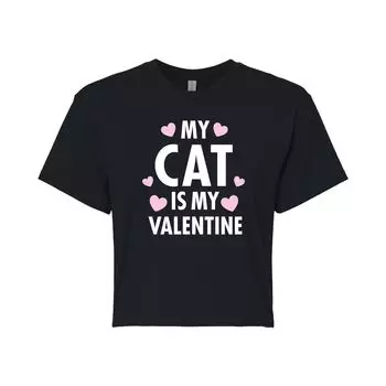 Укороченная футболка ко Дню святого Валентина для юниоров «My Cat Is My Valentine» Licensed Character