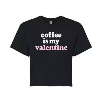 Укороченная футболка ко Дню святого Валентина для юниоров с надписью «Coffee Is My Valentine» Licensed Character