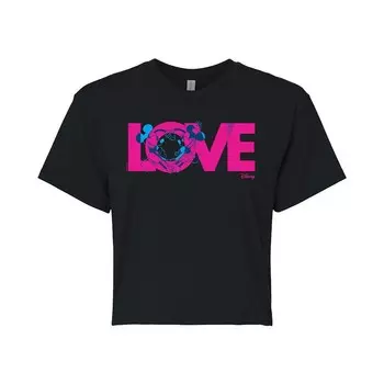 Укороченная футболка Love для детей с Микки и Минни Маус Disney's, черный