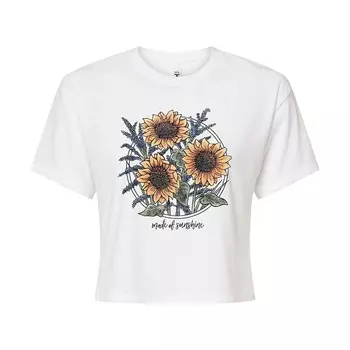 Укороченная футболка Made Of Sunshine для юниоров Licensed Character, белый