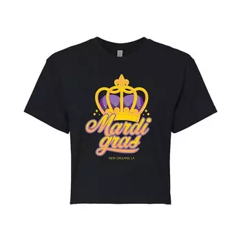 Укороченная футболка Mardi Gras Crown для юниоров Licensed Character, черный