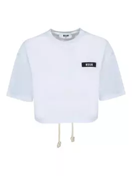 Укороченная футболка MSGM, белый