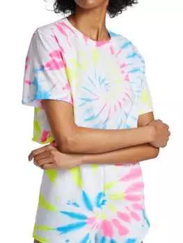 Укороченная футболка neon tie dyed Myrrhe Cyclone