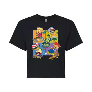 Укороченная футболка Nickelodeon Rocket Power Grid для юниоров Nickelodeon, черный