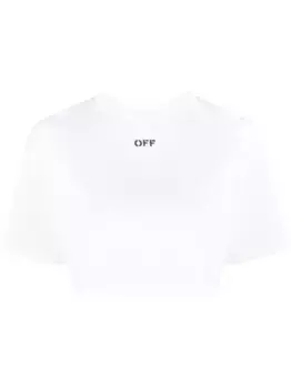 Укороченная футболка Off-Stamp OFF-WHITE, белый