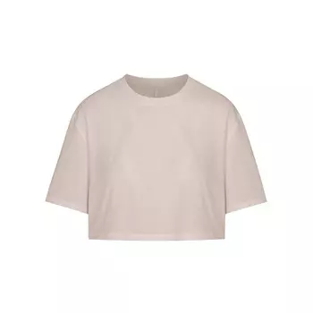 Укороченная футболка оверсайз SKIMS Relaxed Tees, цвет Stone