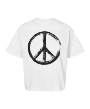 Укороченная футболка Peace из хлопка American Dreams, белый