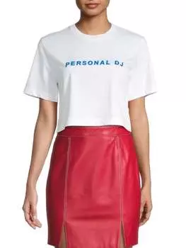 Укороченная футболка personal dj Kirin White