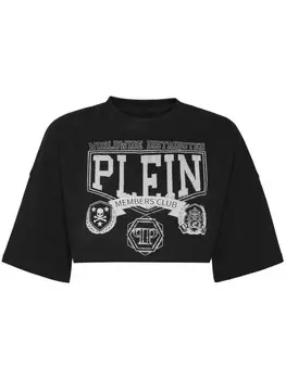 Укороченная футболка Philipp Plein, черный