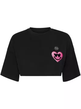 Укороченная футболка Philipp Plein, черный