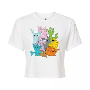 Укороченная футболка Pokemon Eevolutions для юниоров Licensed Character, белый