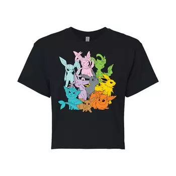 Укороченная футболка Pokemon Eevolutions для юниоров Licensed Character, черный