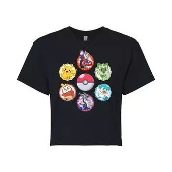 Укороченная футболка Pokemon Sparkle для подростков Licensed Character