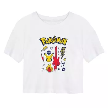 Укороченная футболка Pokmon Punk Icons для юниоров Licensed Character