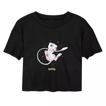 Укороченная футболка Pokmon Starry Mew для юниоров Licensed Character, черный