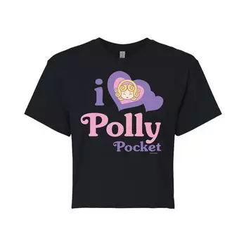 Укороченная футболка Polly Pocket Love для юниоров Licensed Character, черный