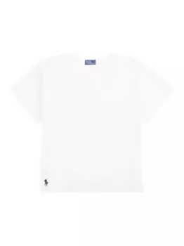 Укороченная футболка POLO RALPH LAUREN, белый