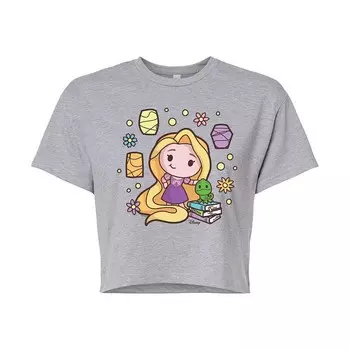 Укороченная футболка принцессы Диснея Рапунцель и Паскаля Джуниорса Disney, цвет Heather Gray