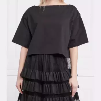 Укороченная футболка Red Valentino, черный